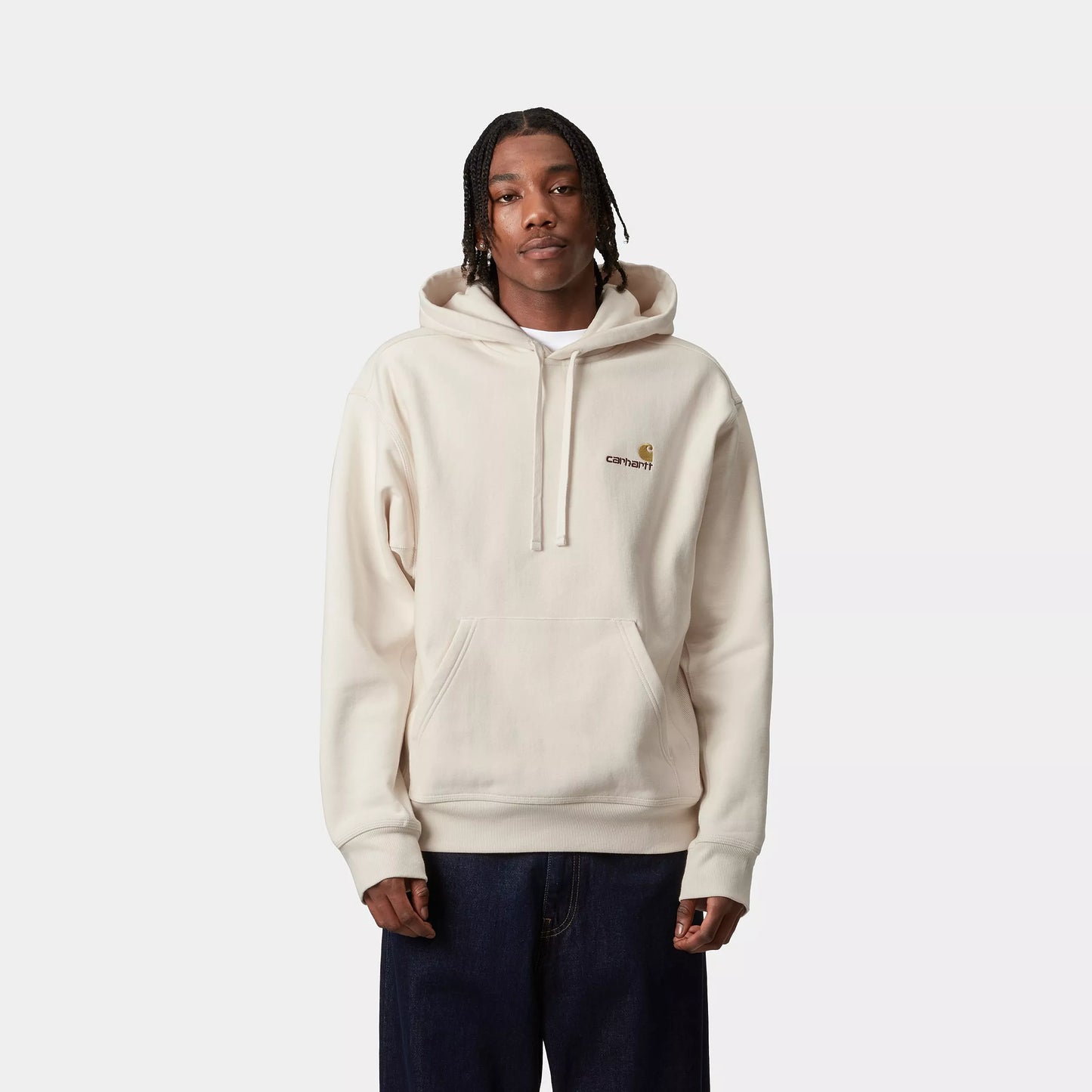 Hooded American Script Sweat Moonbeam
