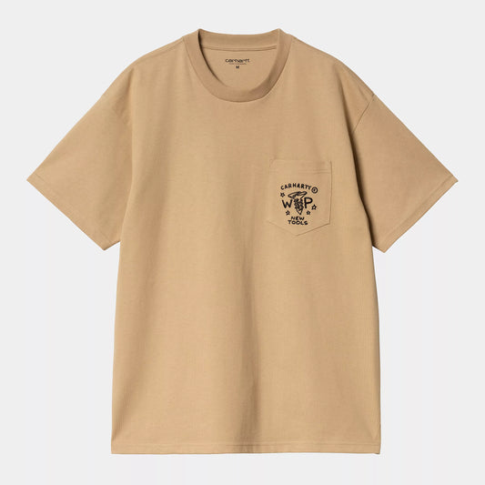 S/S Fragments Pocket T-Shirt Dusty H Brown