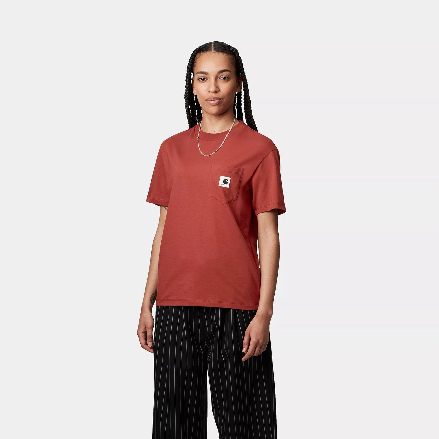 W S/S Pocket T-Shirt Vermillion