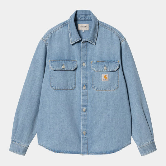 Harvey Shirt Jacket Blue Bleached