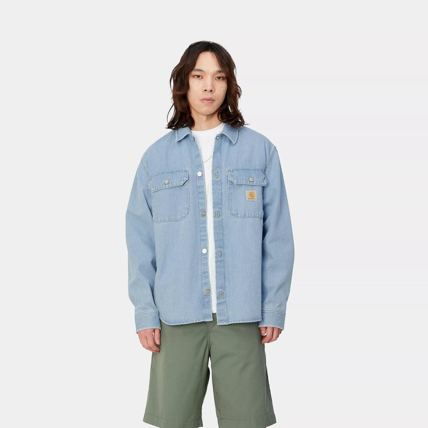 Harvey Shirt Jacket Blue Bleached