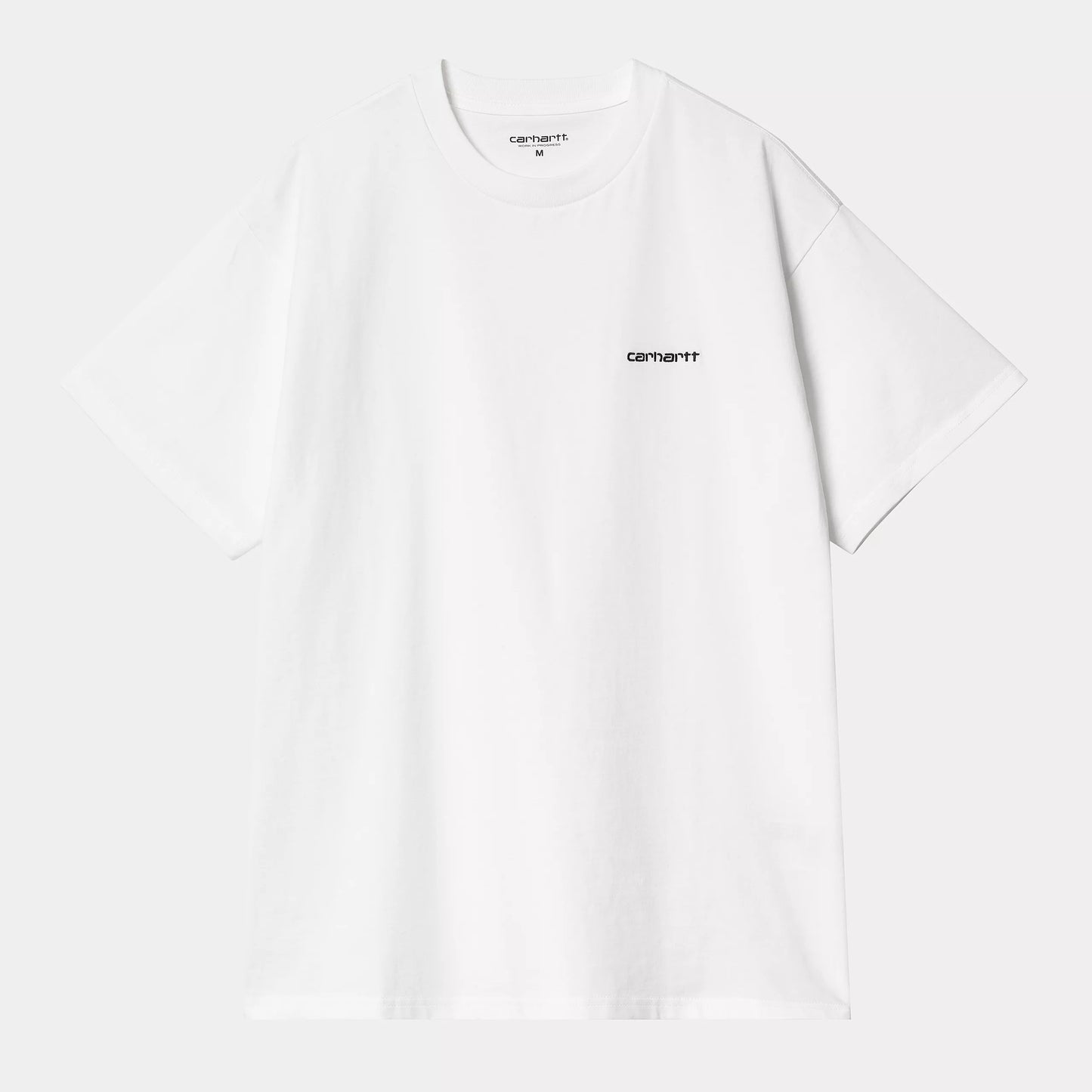 S/S Script Embroidery T-Shirt White