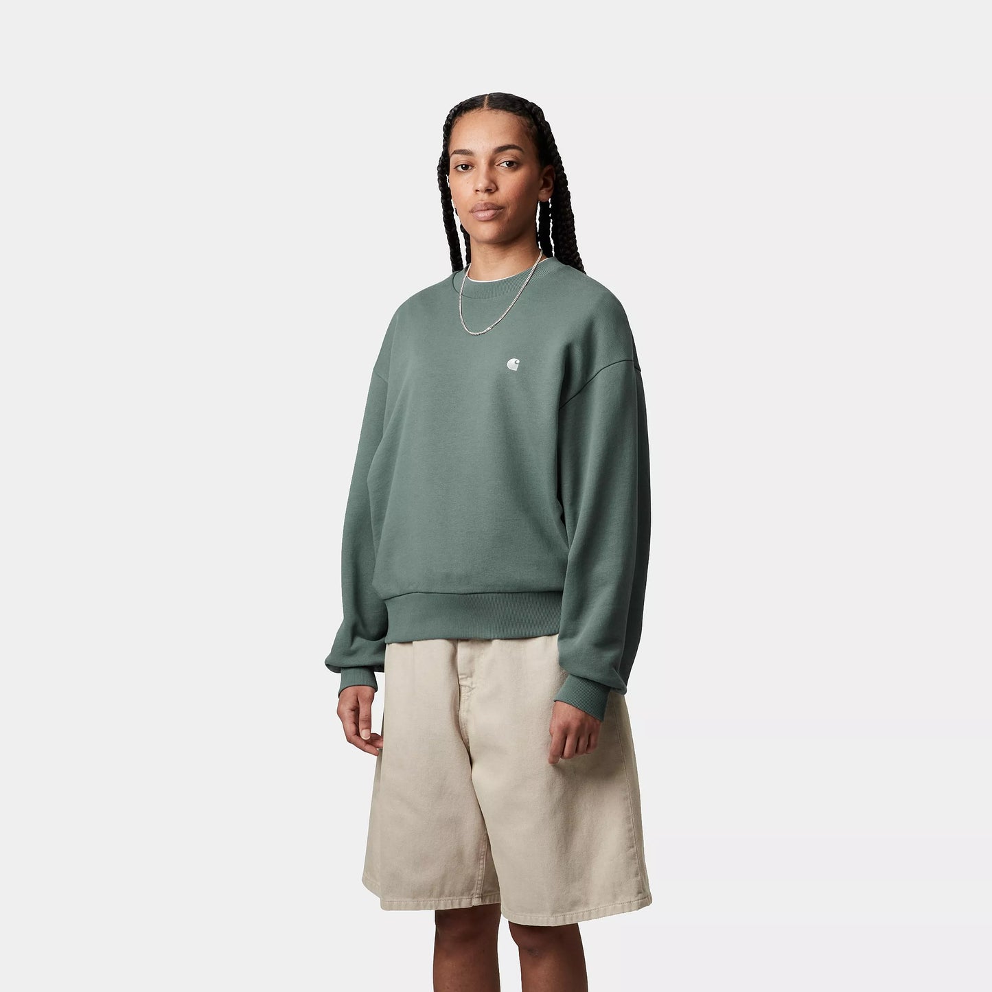 W Casey Sweatshirt Silver Pine