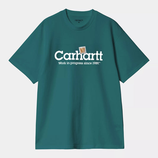S/S Label Script T-Shirt Malachite