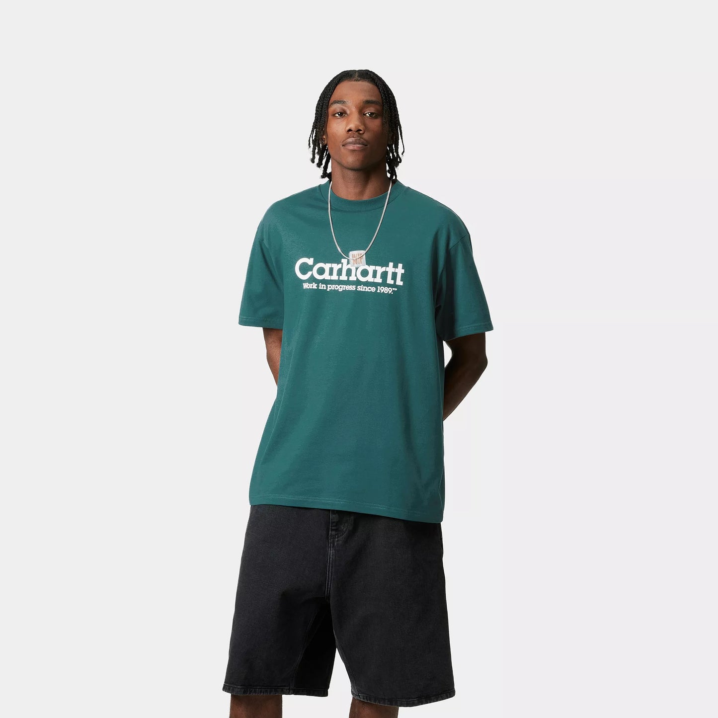 S/S Label Script T-Shirt Malachite