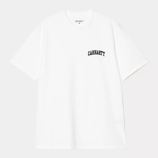 S/S University Script T-Shirt White