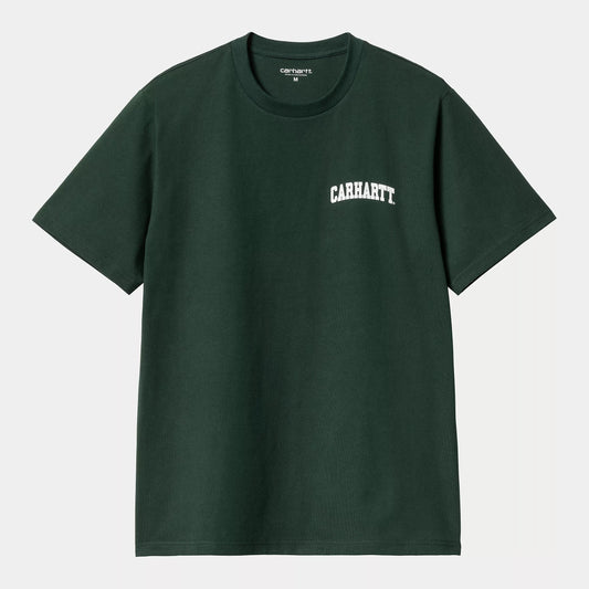 S/S University Script T-Shirt Conifer