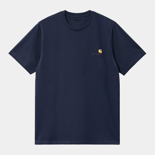 S/S American Script T-Shirt Dark Navy