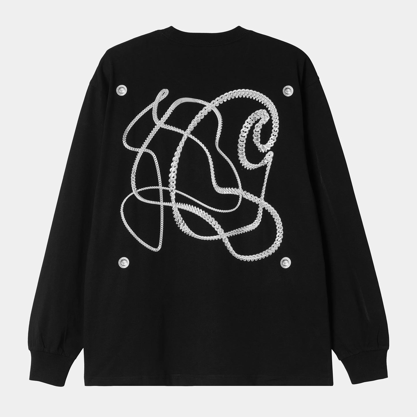 L/S Chain Link T-Shirt White