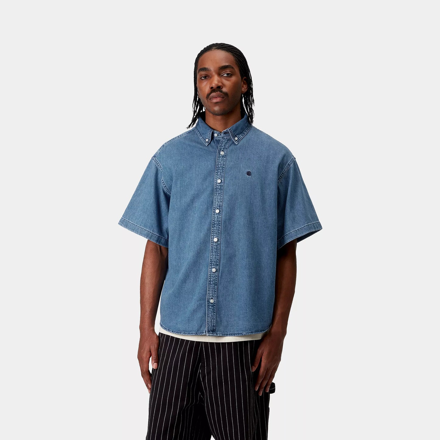 S/S Lucas Shirt Blue Stone