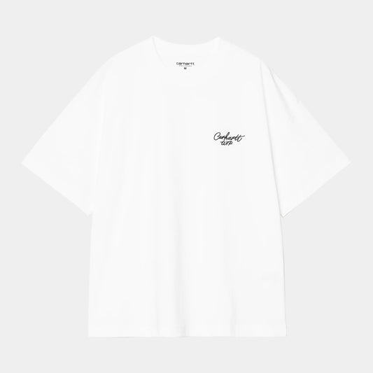 S/S Signature Script T-Shirt White/Black