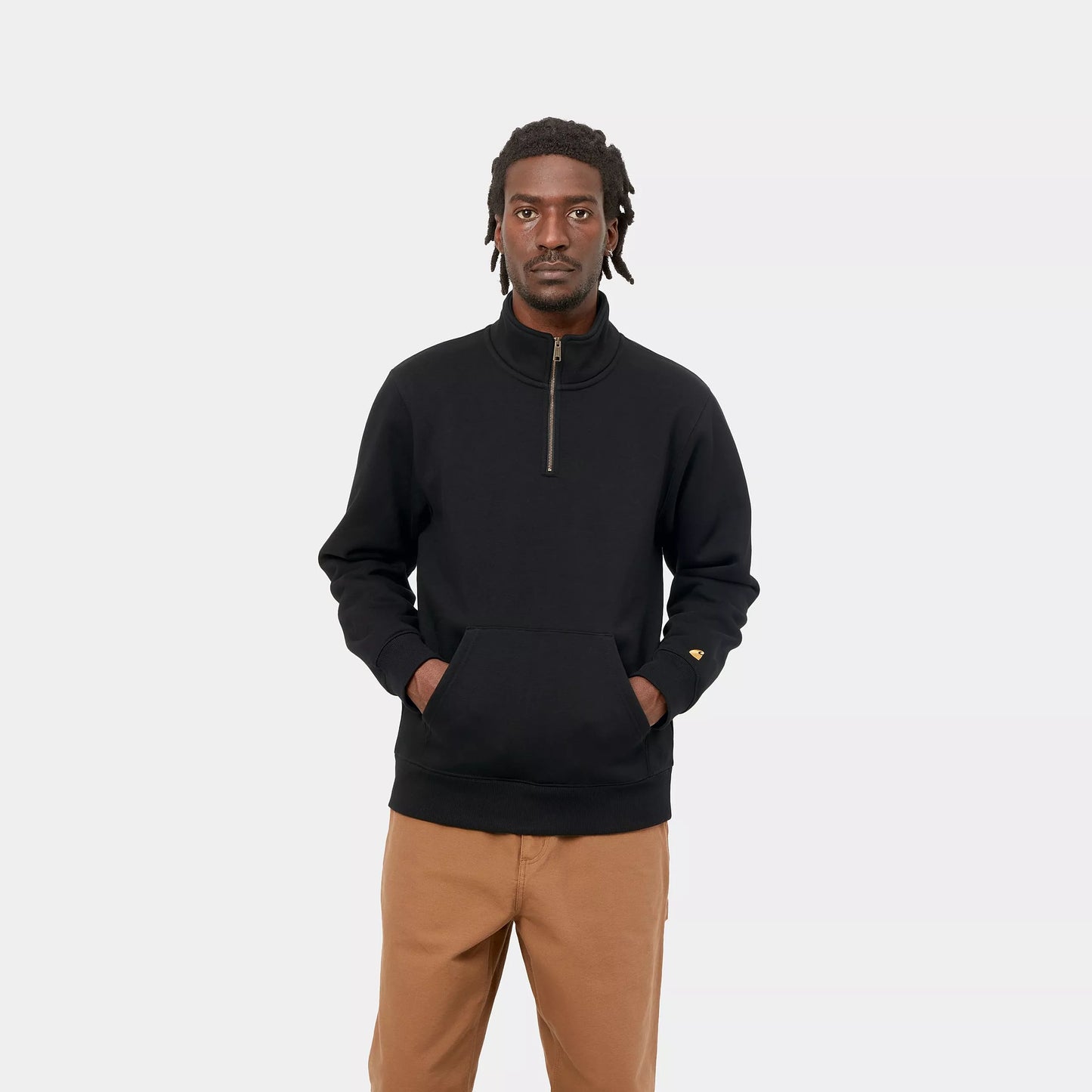 Chase Neck Zip Sweat Black
