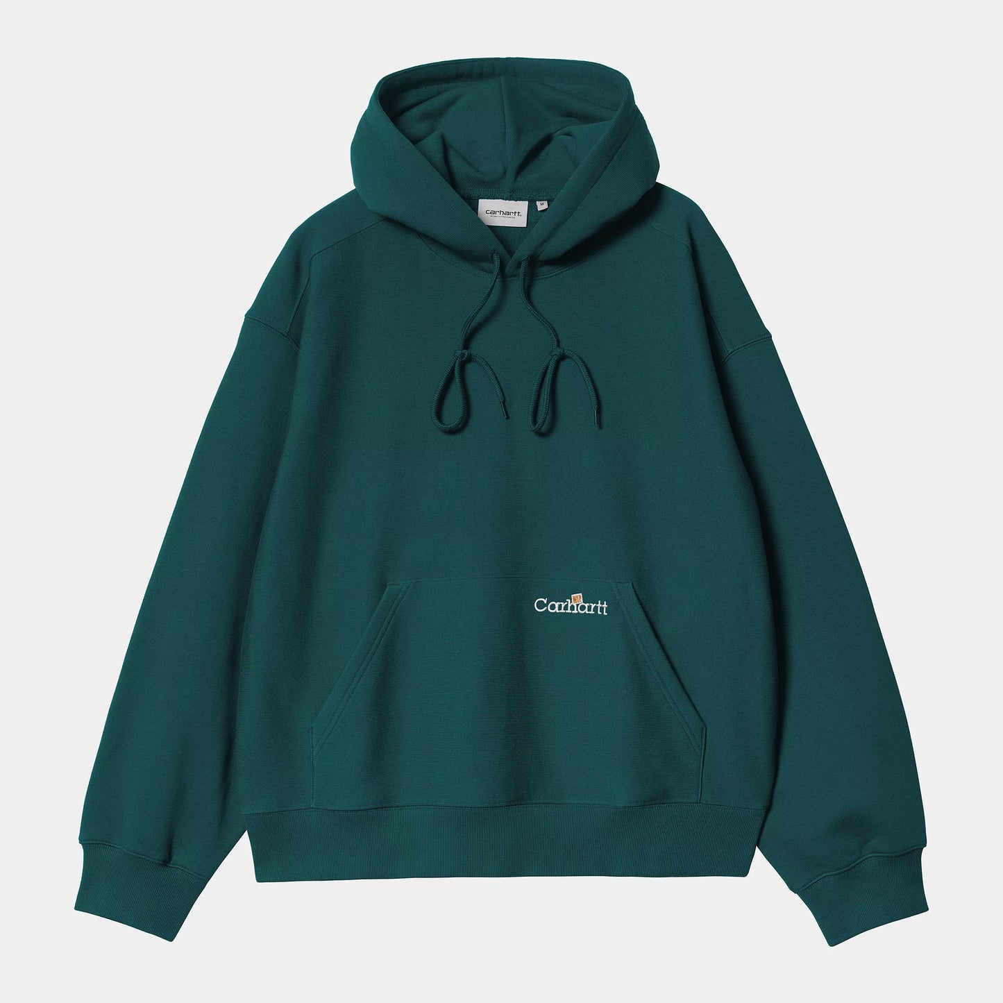 Hooded Label Script Sweat Malachite