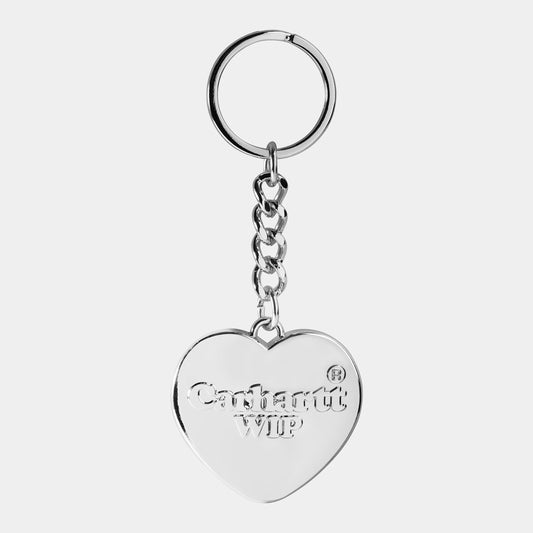 Heart Keychain Silver
