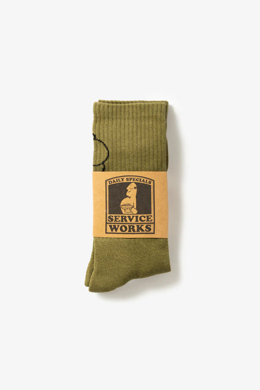 Salt Pepper Socks Olive