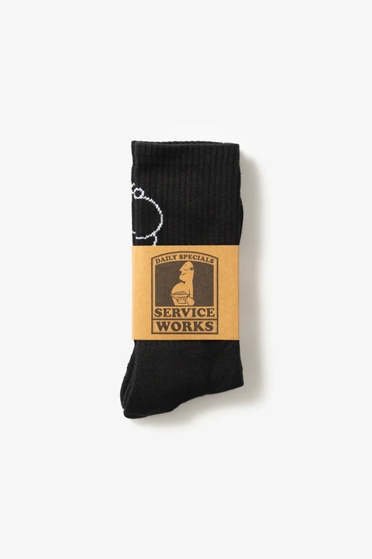 Salt Pepper Socks Black