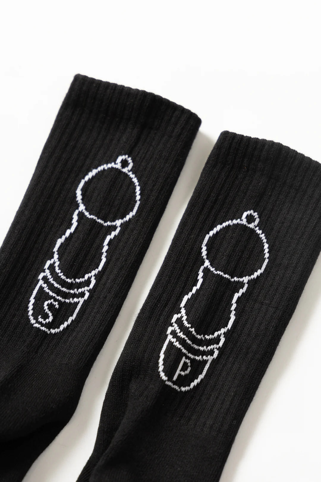 Salt Pepper Socks Black