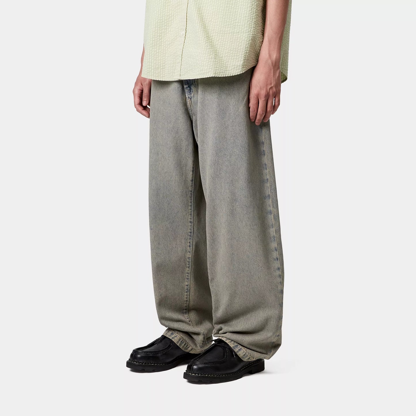 Landon Pant Blue/Leather