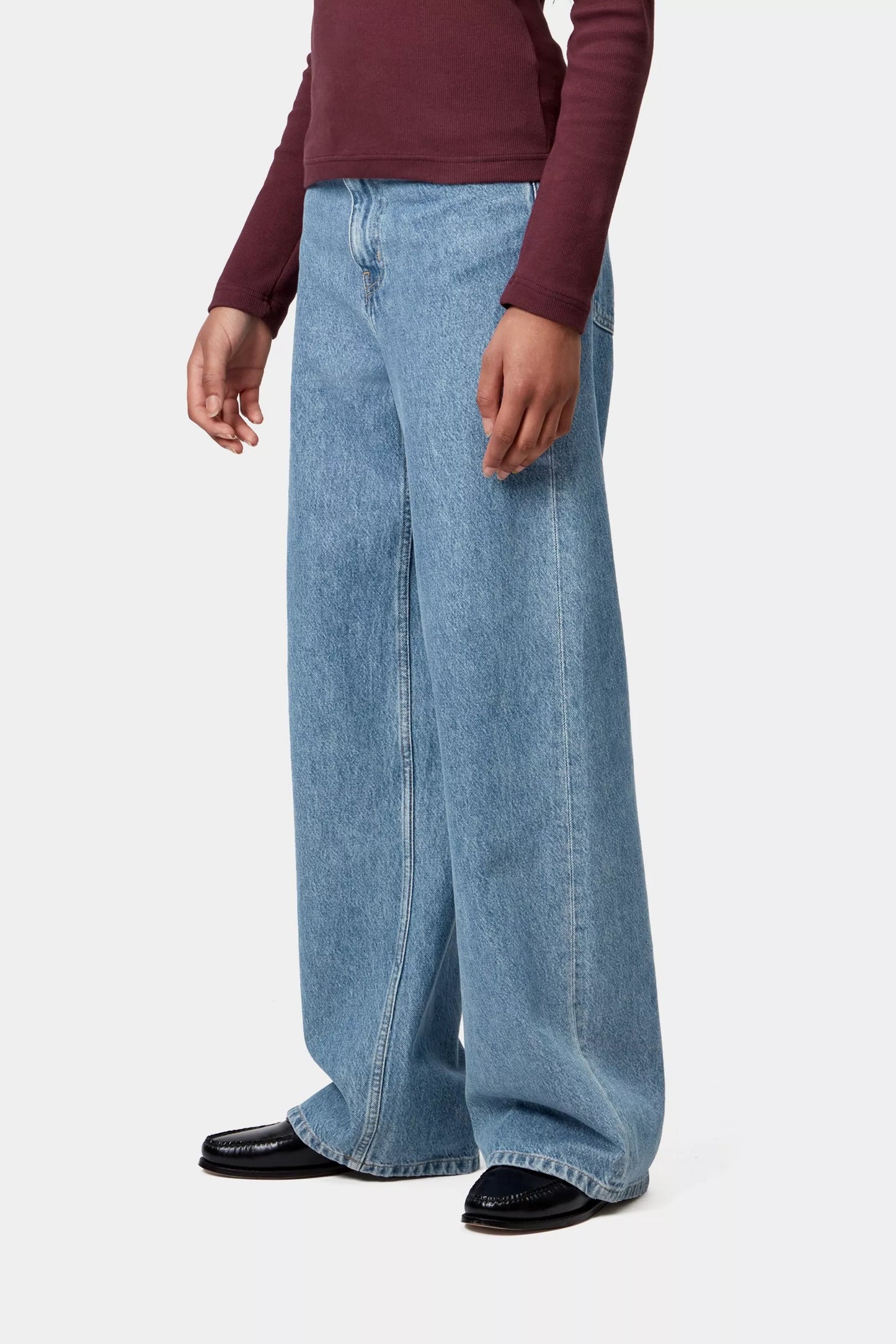 W Jane Pant Blue Heavy Stone Washed