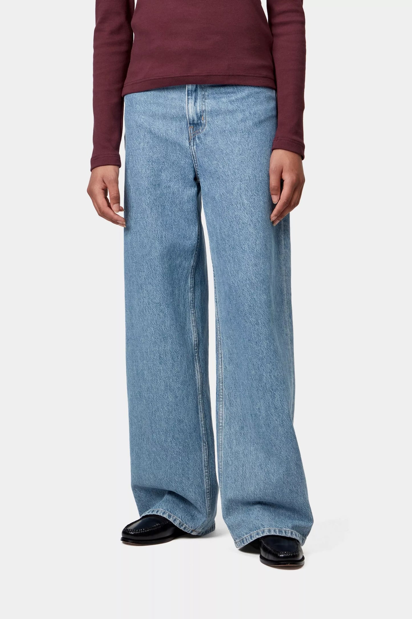 W Jane Pant Blue Heavy Stone Washed