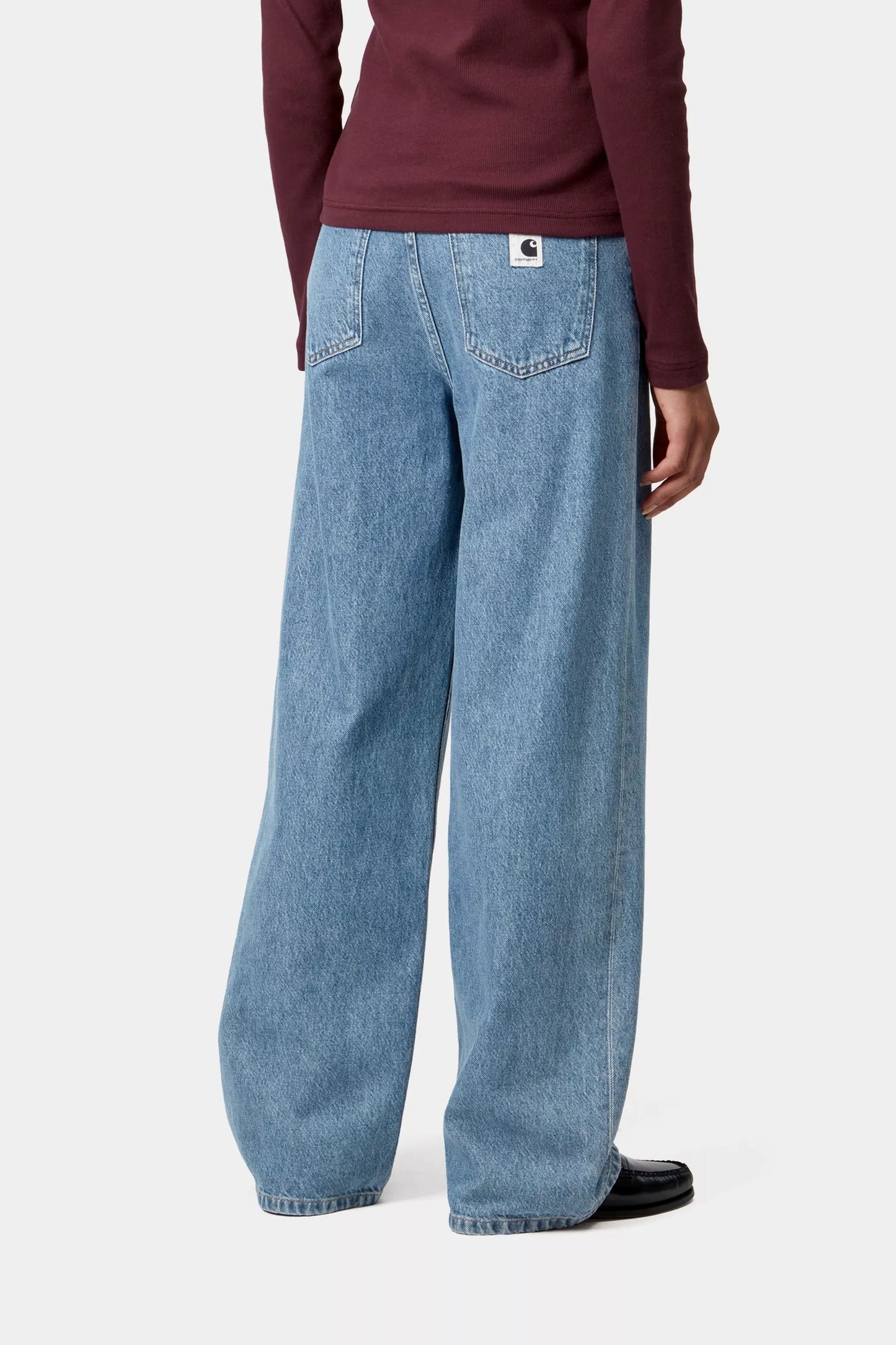 W Jane Pant Blue Heavy Stone Washed