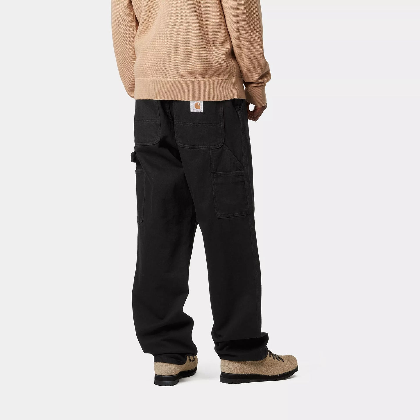 Single Knee Pant Black Rinsed